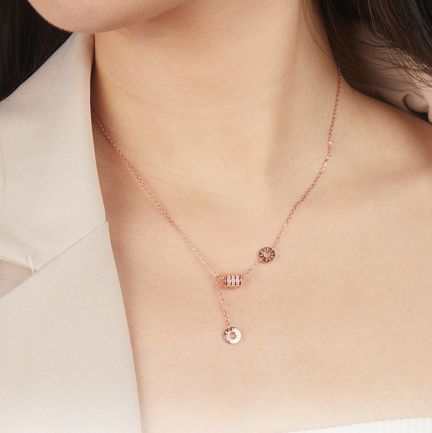 S925 Silver Rose Gold Small Waist Necklace