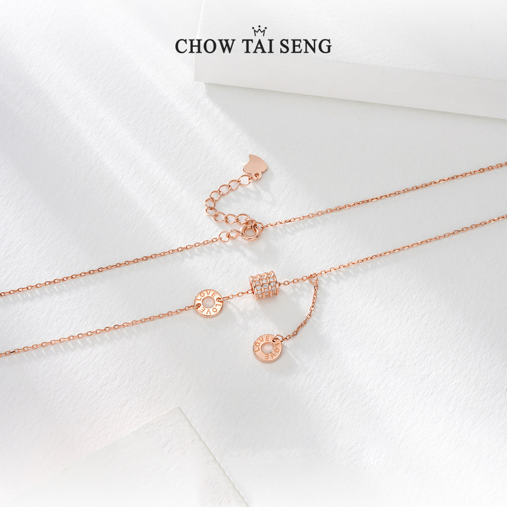 S925 Silver Rose Gold Small Waist Necklace
