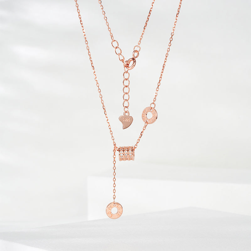 S925 Silver Rose Gold Small Waist Necklace