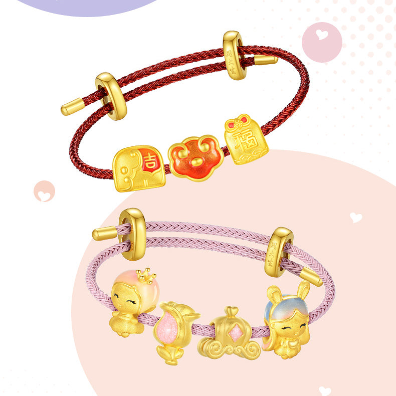 DIY Colorful Adjustable Braided Bracelet for Charm