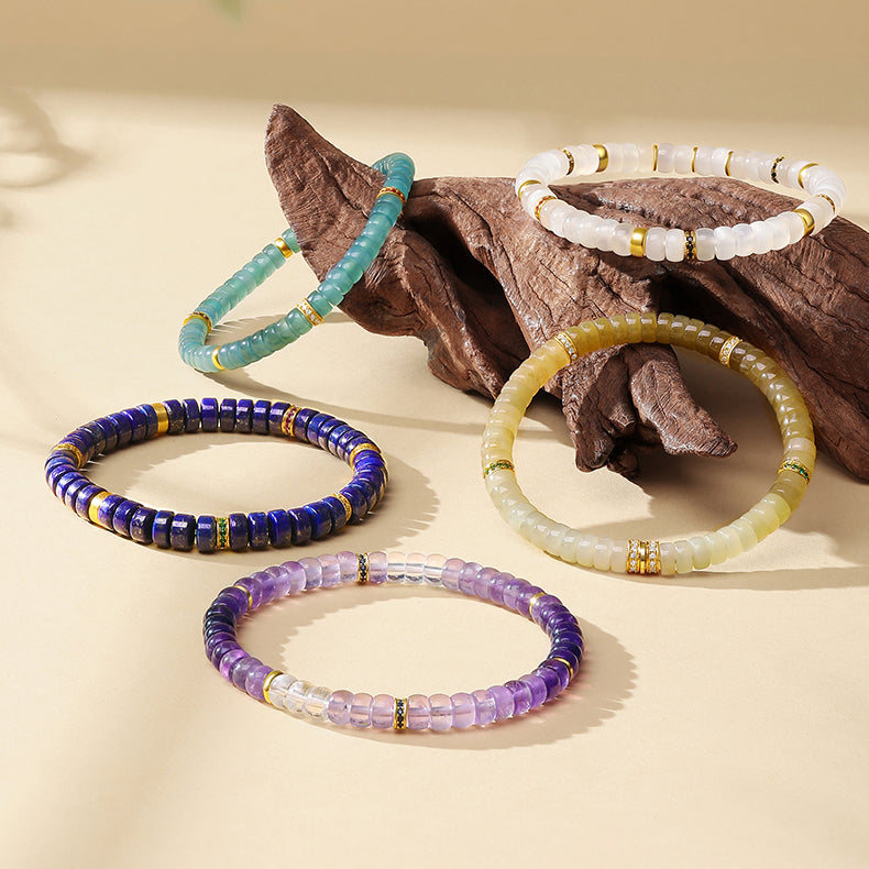Ancient Chinese Style Crystal Gemstone Beaded Bracelet