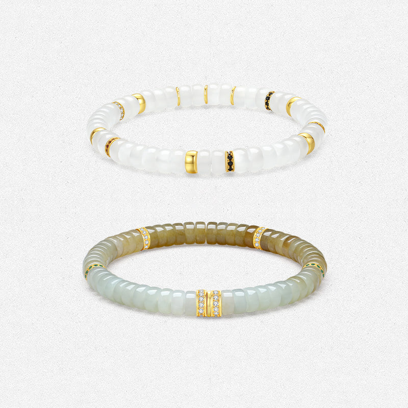 Ancient Chinese Style Crystal Gemstone Beaded Bracelet