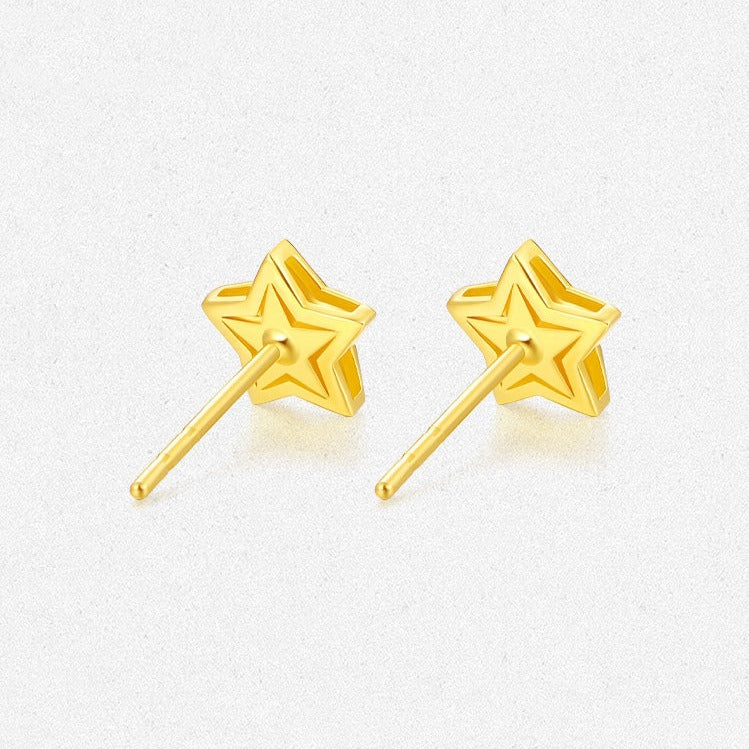 GOLDEN LIFE 18K Gold Lucky Star Earrings
