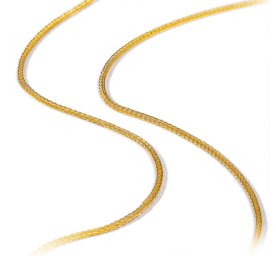 24K Gold Chopin Palma Rope Basic Necklace
