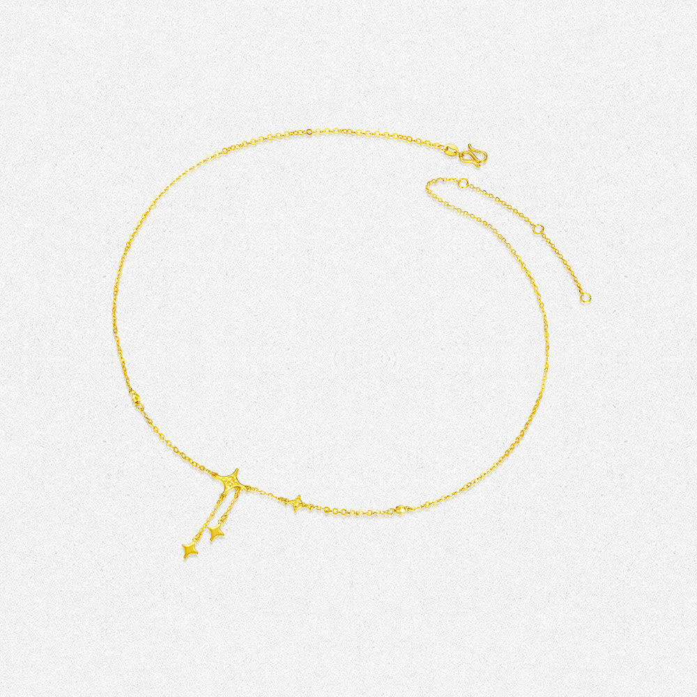 24K Gold Starburst Necklace