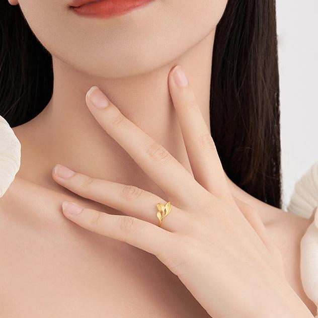 24K Gold Elegant Tulip Ring