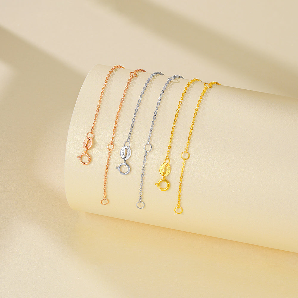 18K Gold Trace Chain Basic Necklace