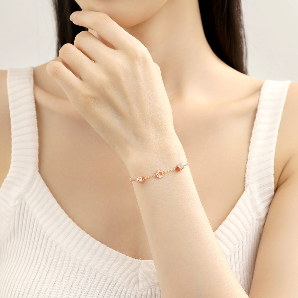 S925 Silver Rose Gold Small Waist Bracelet