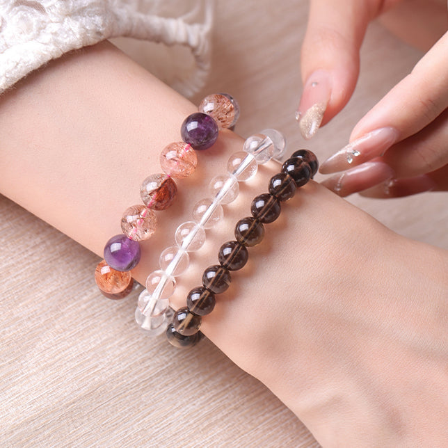 Colored Gemstone Crystal Beaded Bracelet for Charm