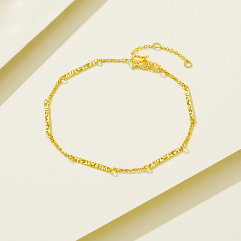 24K Gold Crushed Ice Bracelet