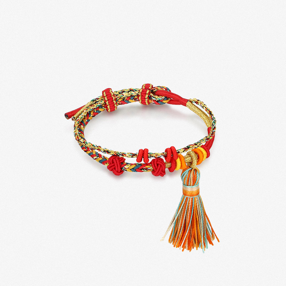 DIY Colorful Adjustable Braided Bracelet for Charm
