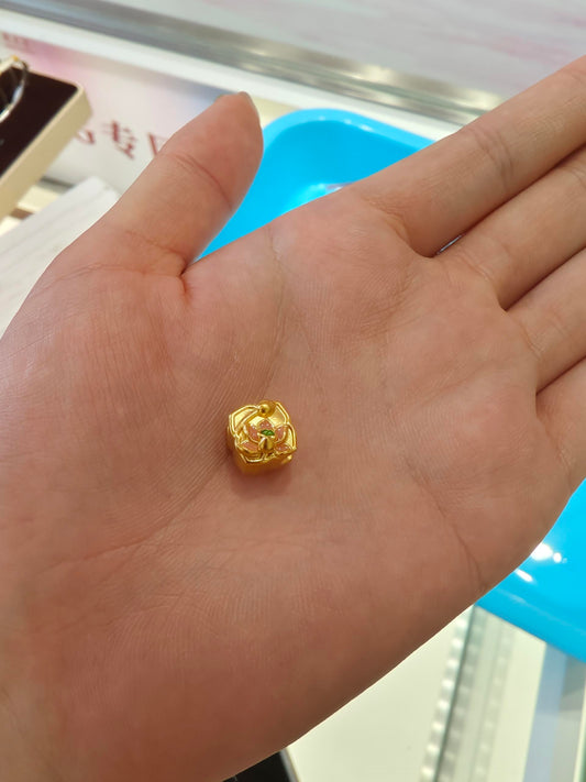 lotus charm and butterfly barrel charm for kathy