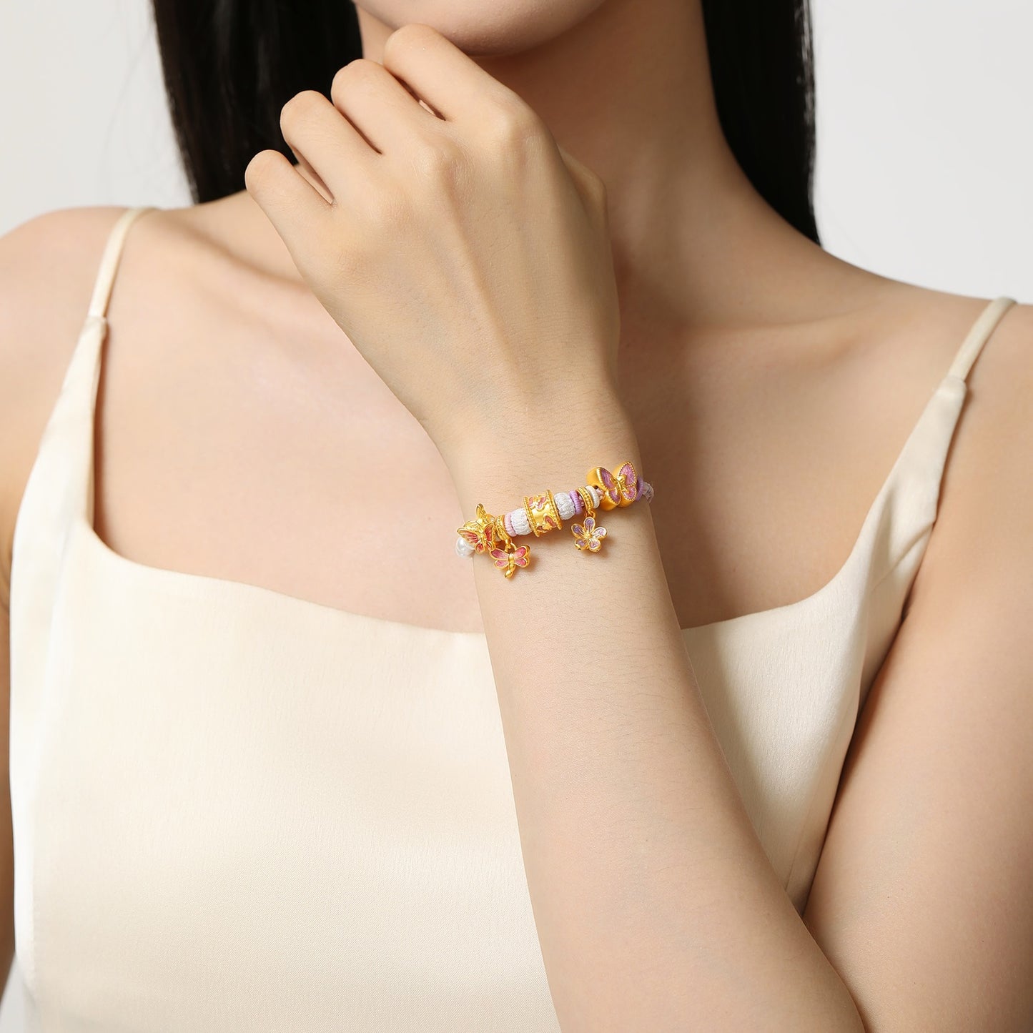 First Series 24K Gold Luminous Enamel Dream Garden Charm Set