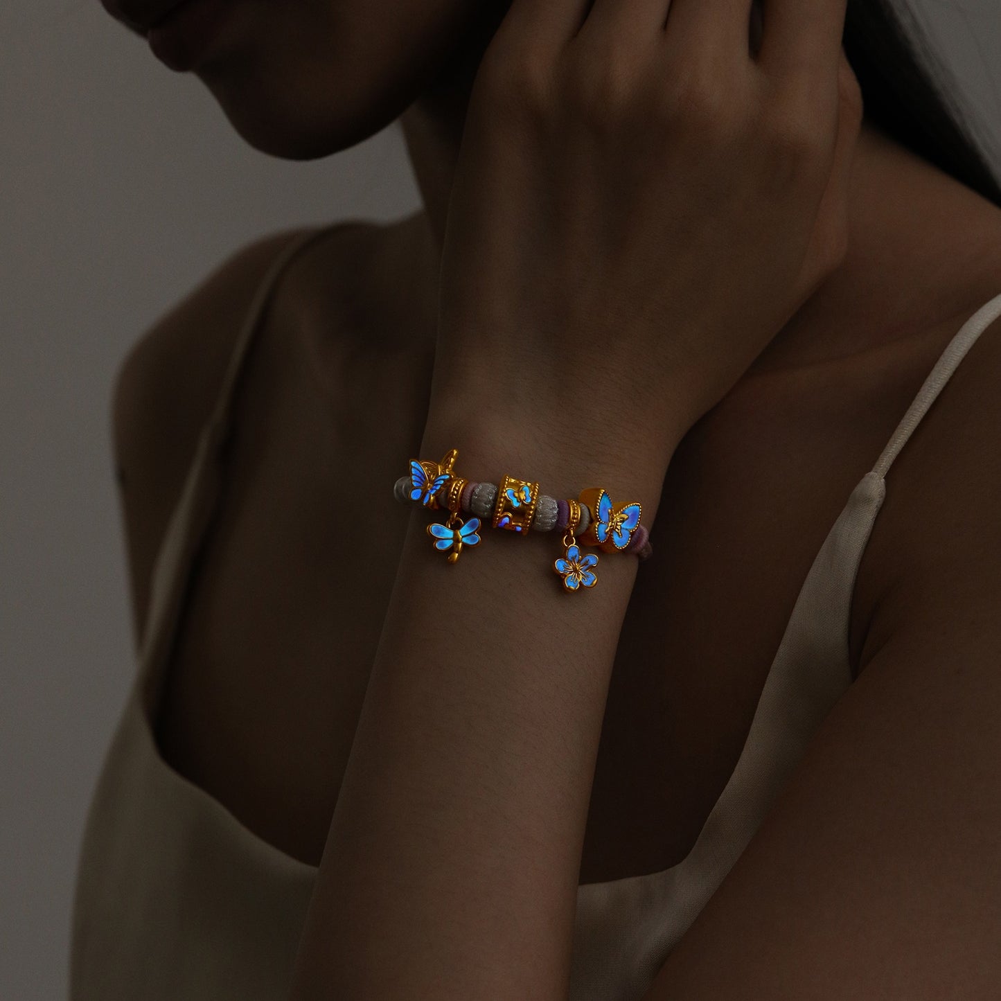 First Series 24K Gold Luminous Enamel Dream Garden Charm Set