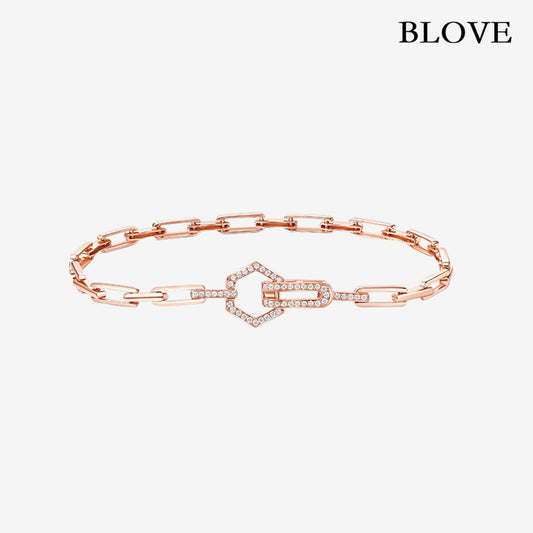 Urban monologue Series Vòng tay hình học kim cương vàng 18K