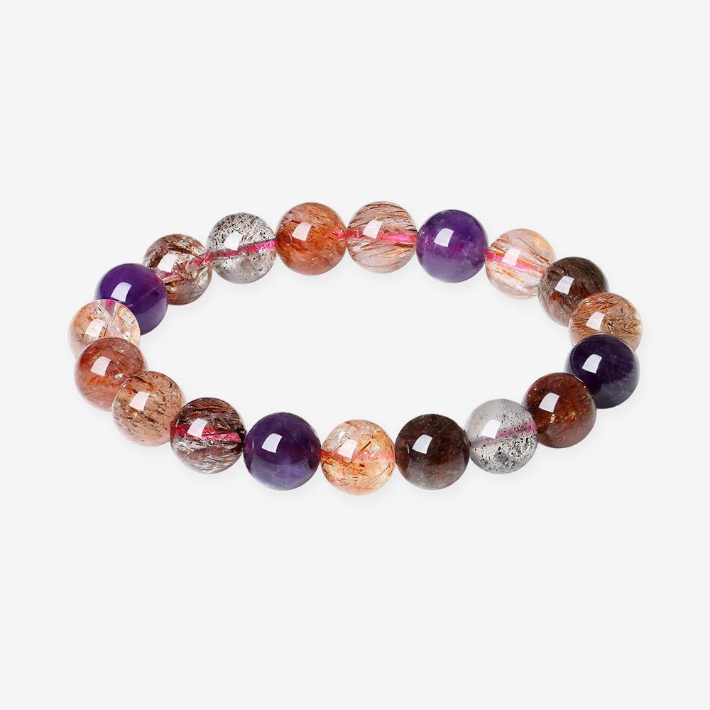Natural Energy Colored Crystal Beaded Bracelet