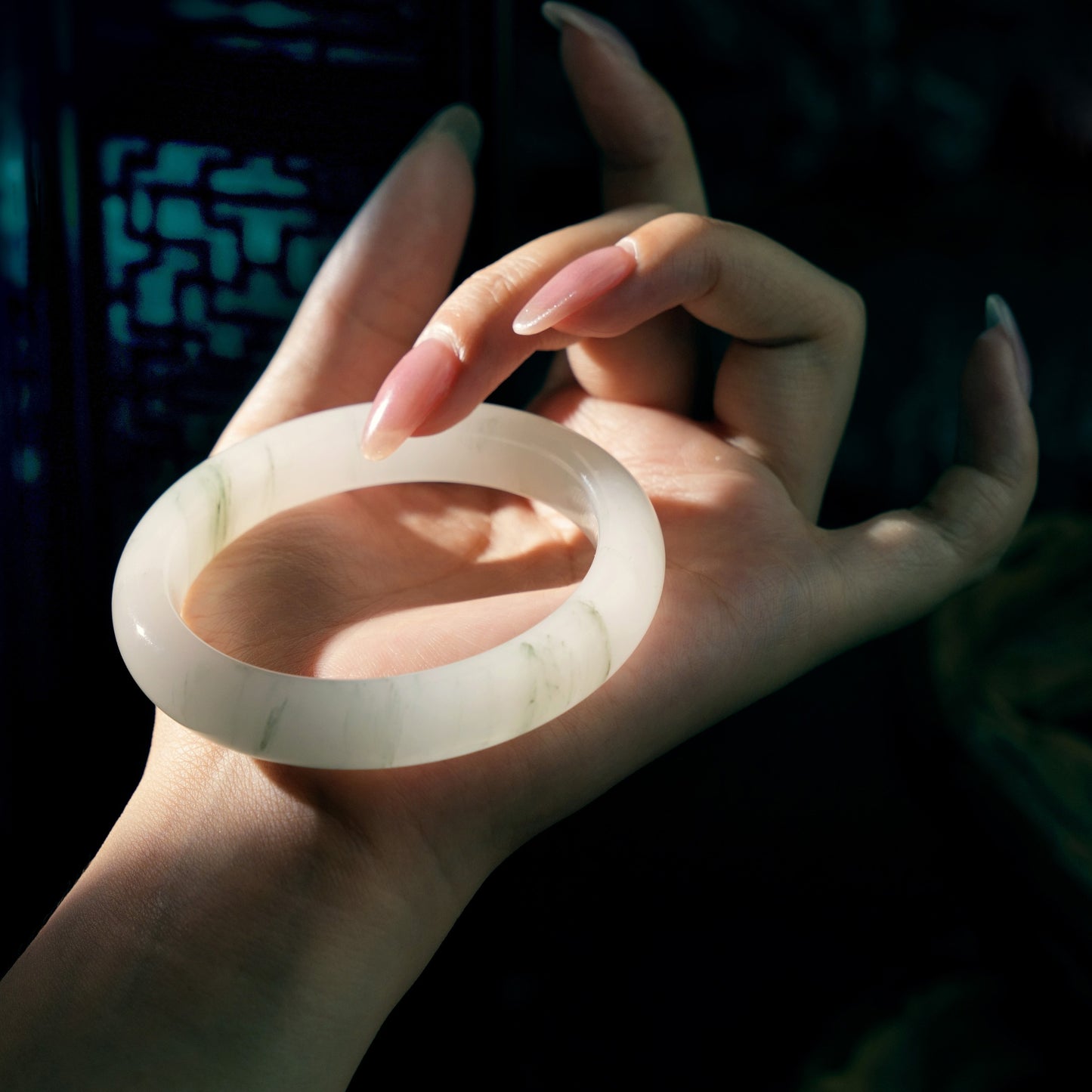 Natural Chinese Tianshan Jade Bangle