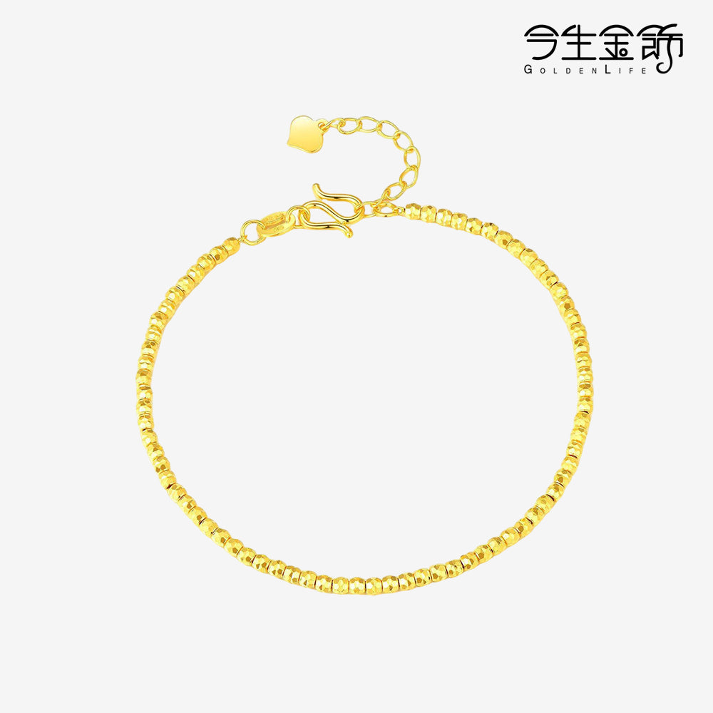 GOLDEN LIFE 24K Gold Club Shining Beads Bracelet