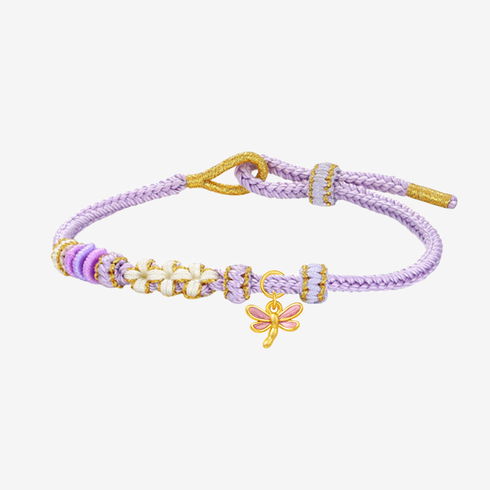 Monet Garden Series 24K Gold Enamel DRAGONFLY ห้อยเสน่ห์