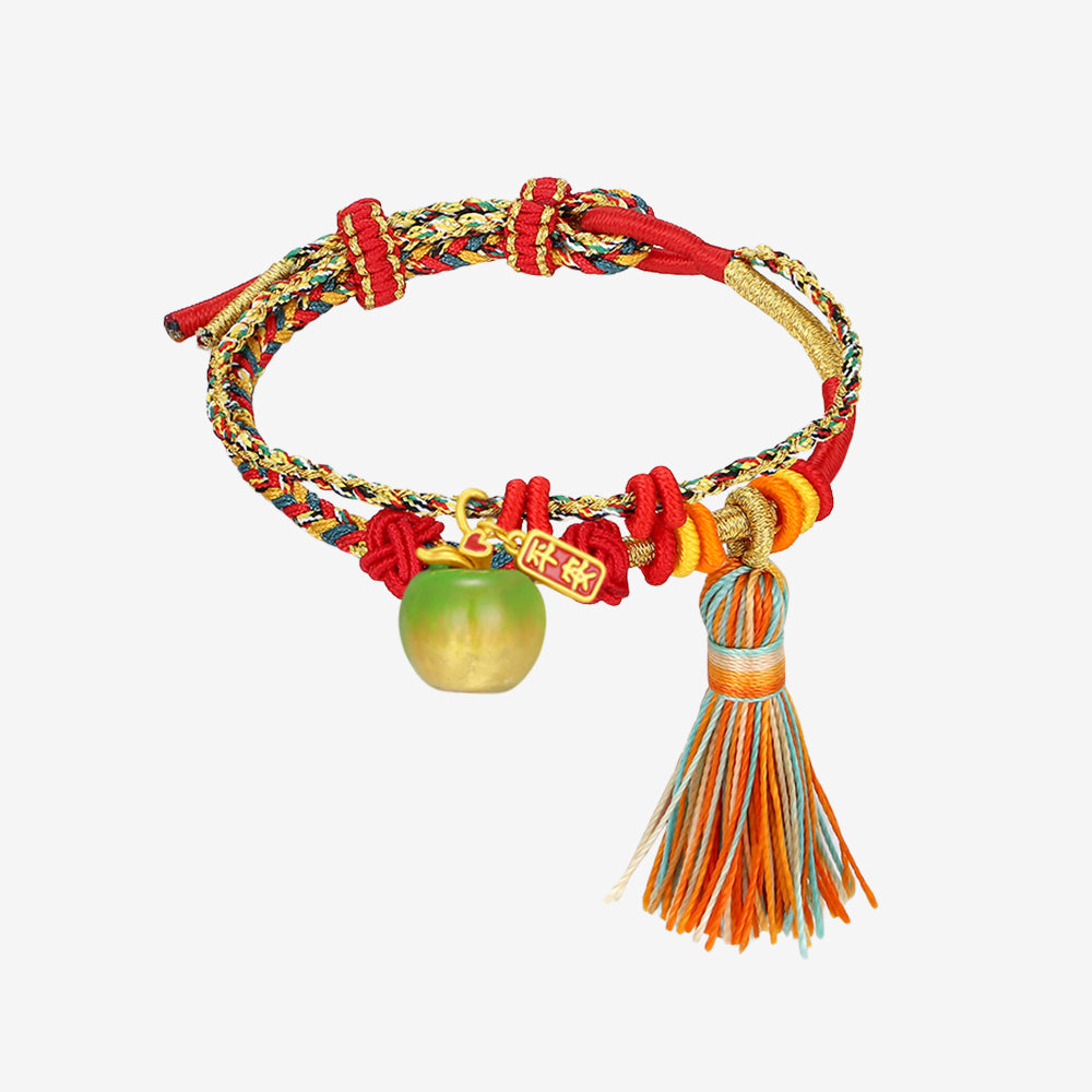 24K Gold Temperature Color Change Enamel Apple Charm