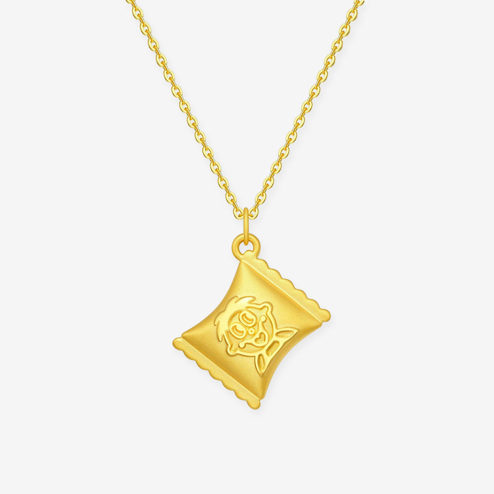 Want Want Co-branded Series 24K Gold Wangzai Milk Candy Pendant