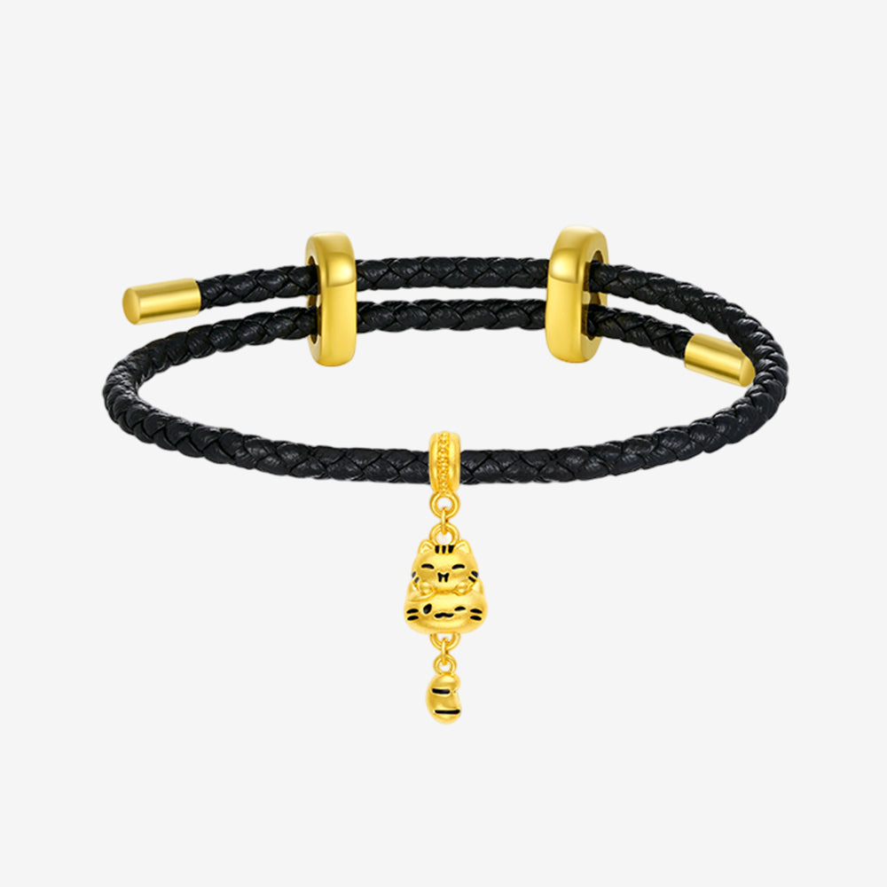 24K Gold Happy Pet Cat and Dog Charm