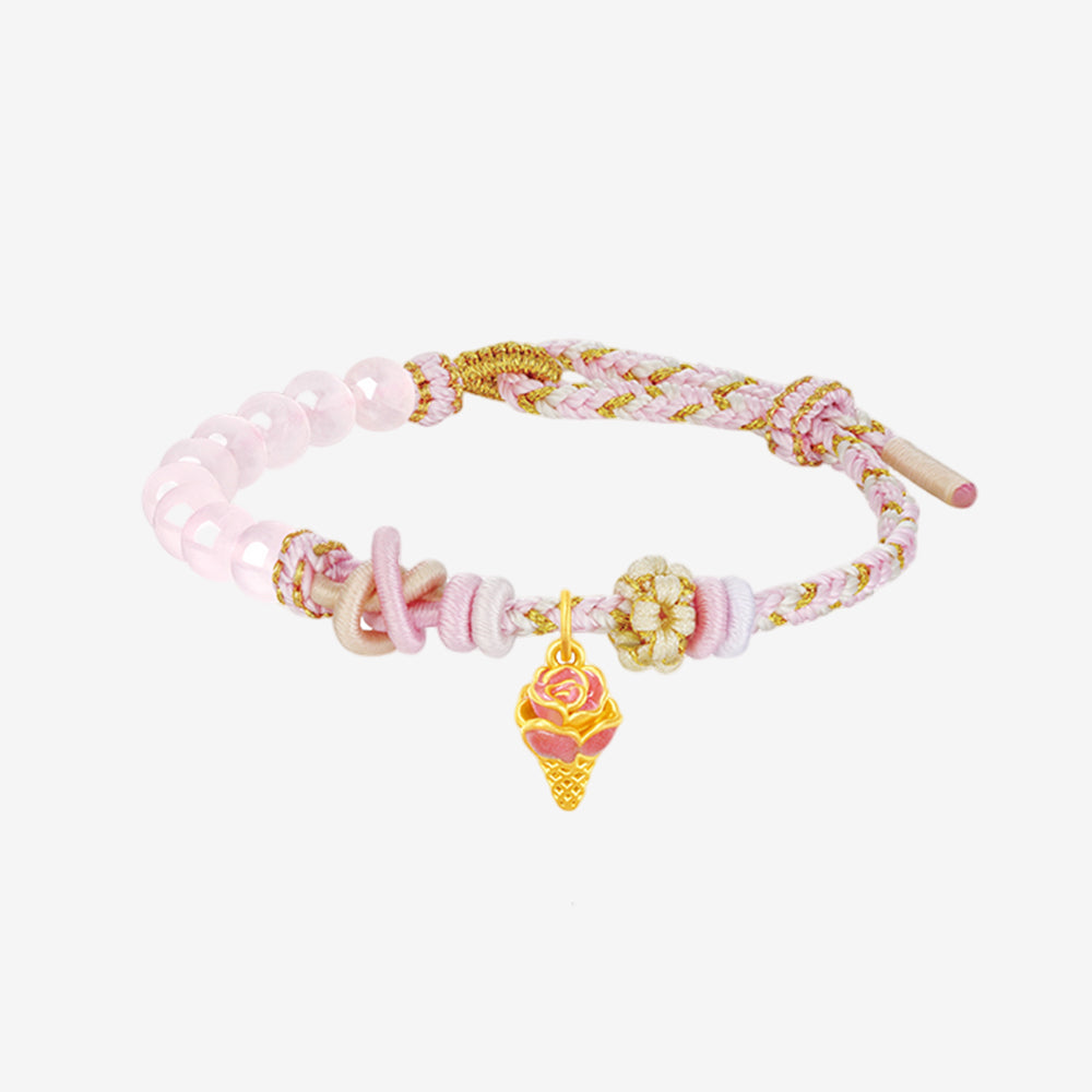 MIXUE Co-branded Series 24K Gold Temperature Color Change Enamel Snow King Pendant Charm