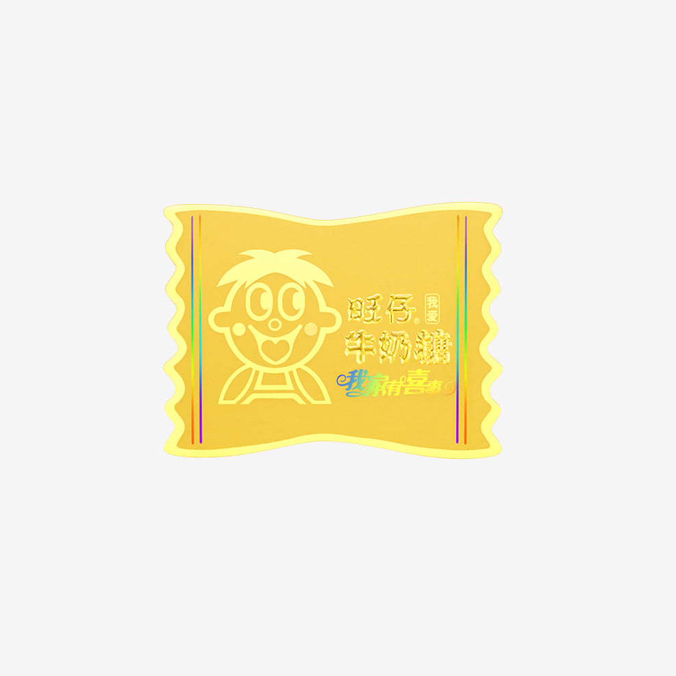 Want Want Co-branded Series 24K Gold Phone Stickers Gold Bar
