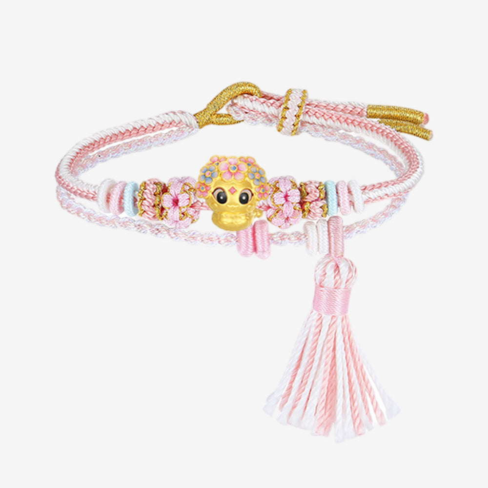 Chinese Cultural Relics Series 24K Gold Hairpin Flower Snake Charm