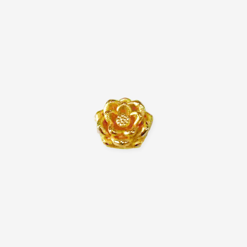 24K Gold Lotus Blessing Fu Charm