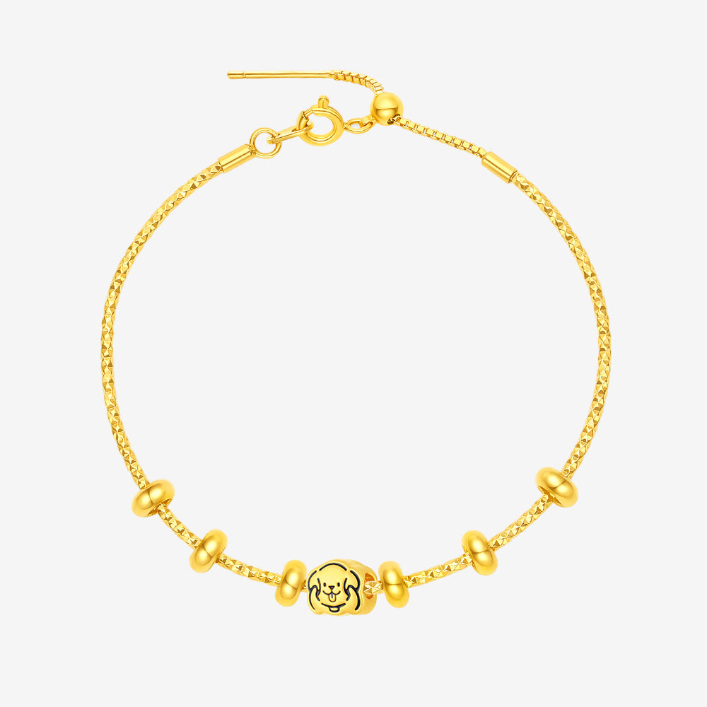 24K Gold Happy Pet Cat and Dog Charm