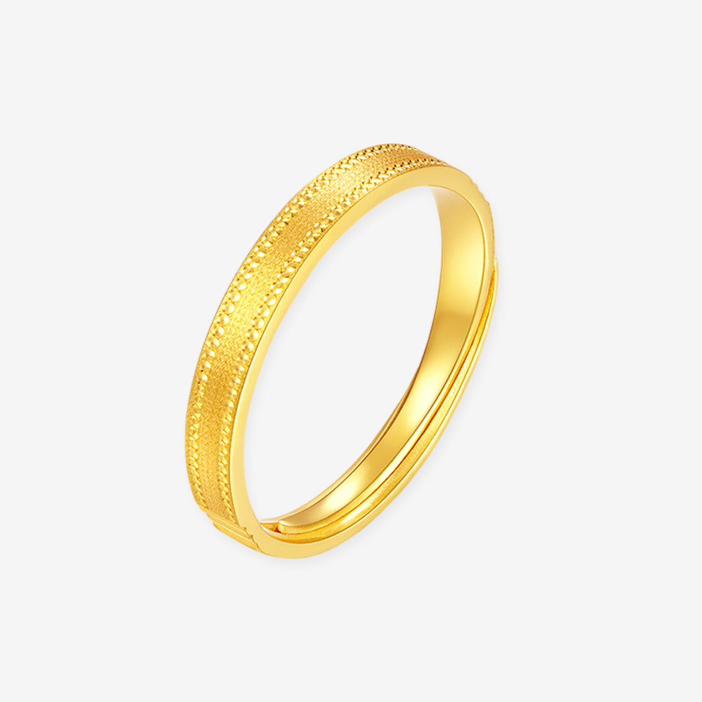 24K Gold Space-time Bond Couple Rings