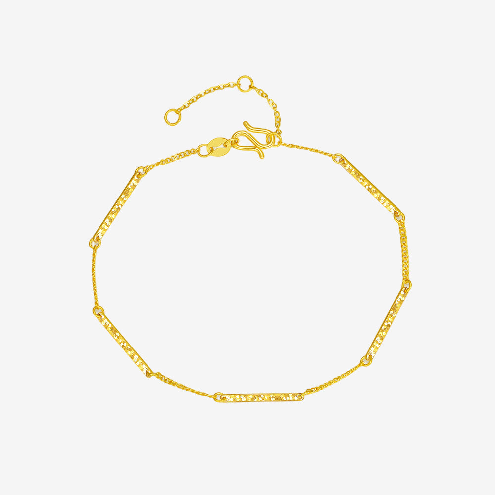 24K Gold Crushed Ice Bracelet