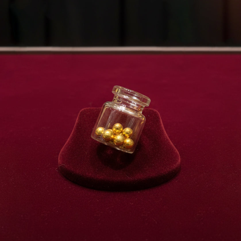 Pure Gold 24K Gold Bead for DIY Bracelet