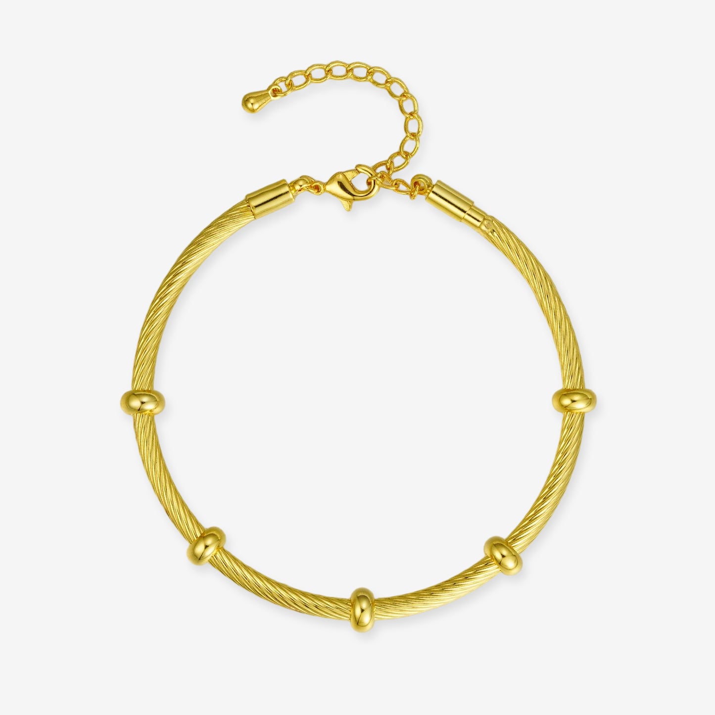 Copper Alloy Cable Bracelet for Charm