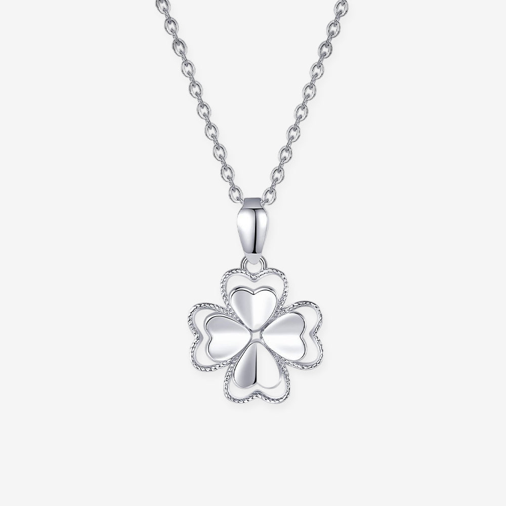 Pt950 Platinum Four-Leaf Clover Pendant