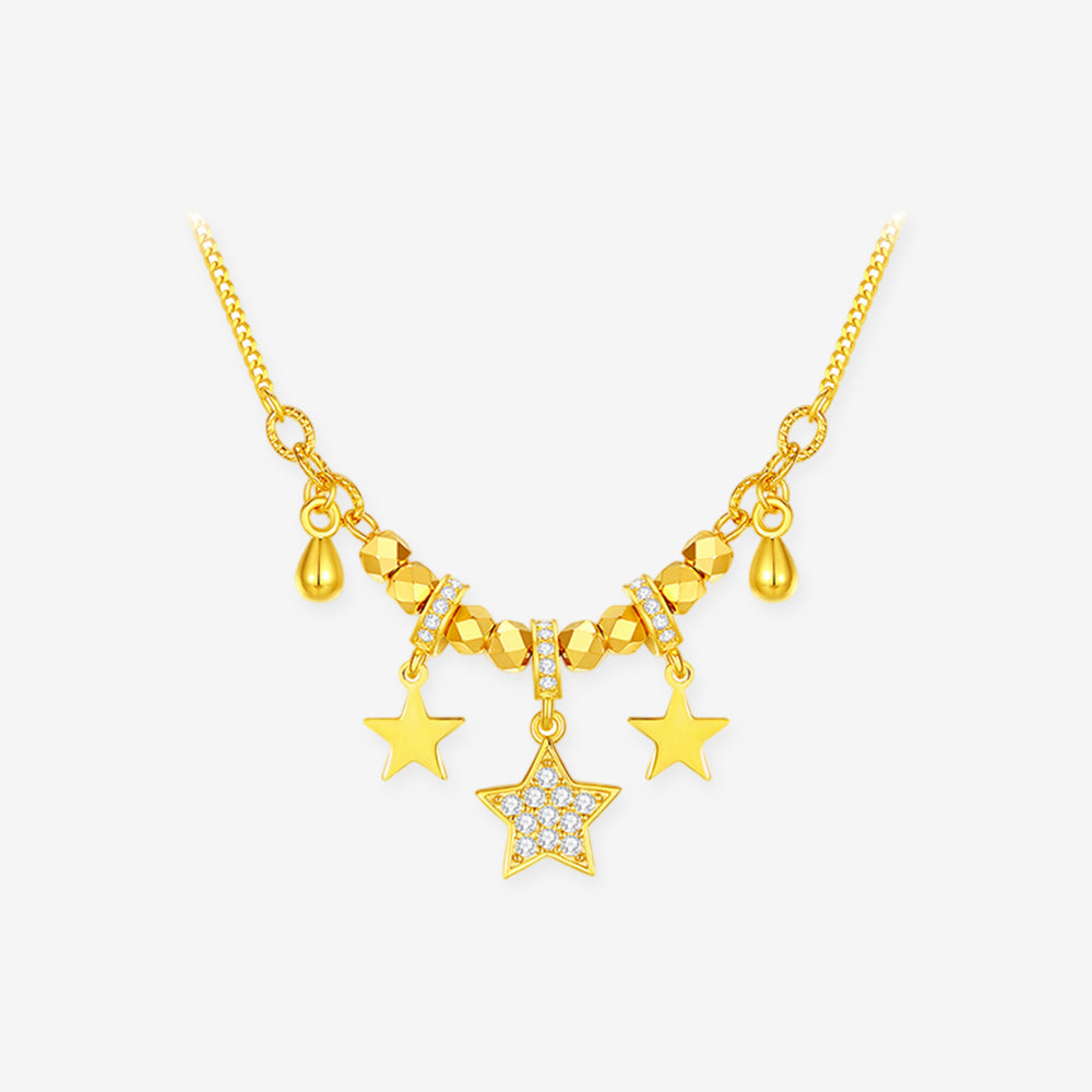 S925 Silver Zircon Wishing Star Necklace