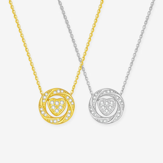 S925 Silver Beating Heart Necklace