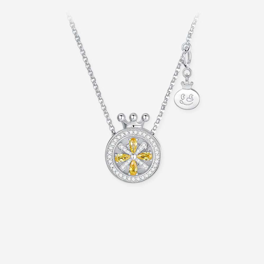 MIXUE Co-branded Series Silver Snow King Lemon Slice Necklace