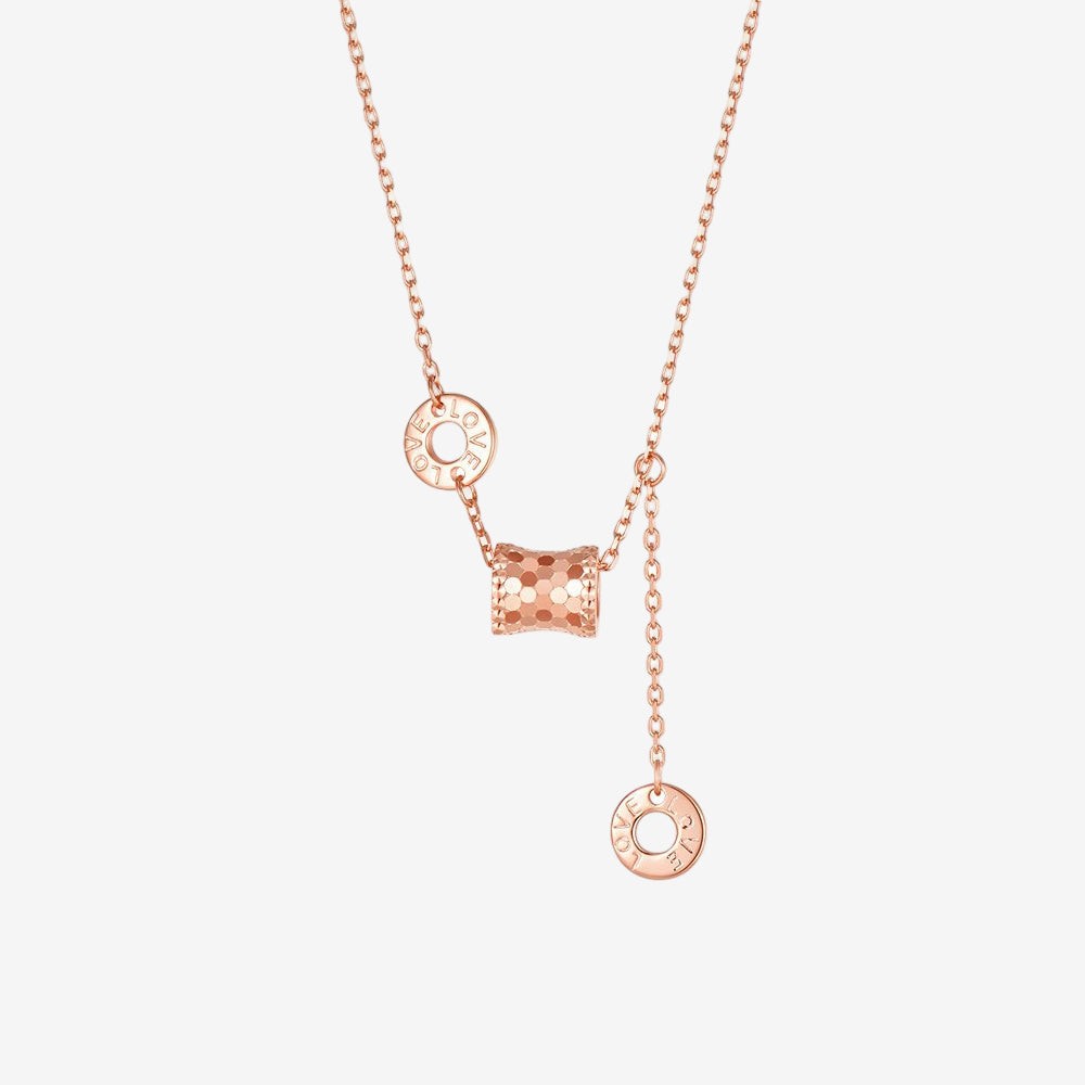S925 Silver Golden Small Waist Barrel Necklace