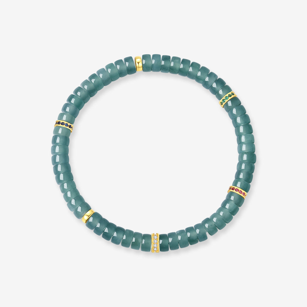 Ancient Chinese Style Crystal Gemstone Beaded Bracelet