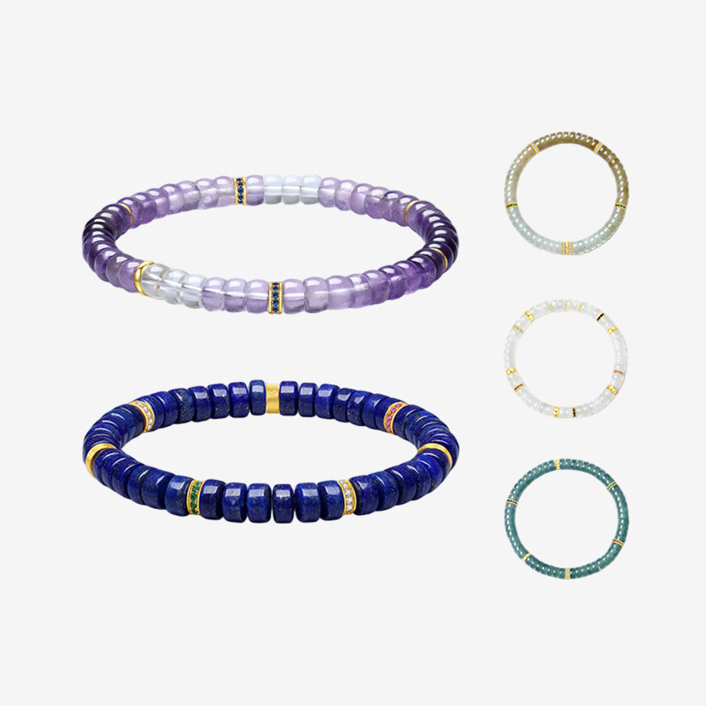 Ancient Chinese Style Crystal Gemstone Beaded Bracelet