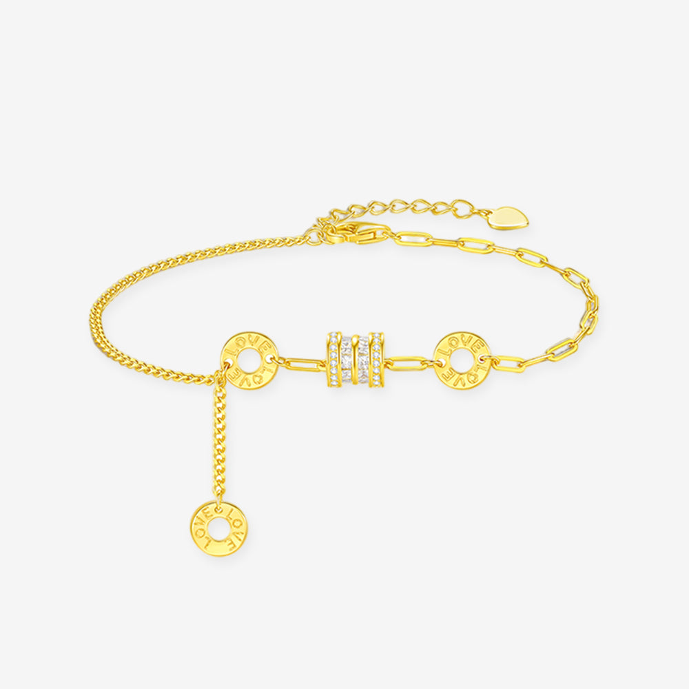 Silver Zircon Small Waist Barrel Necklace