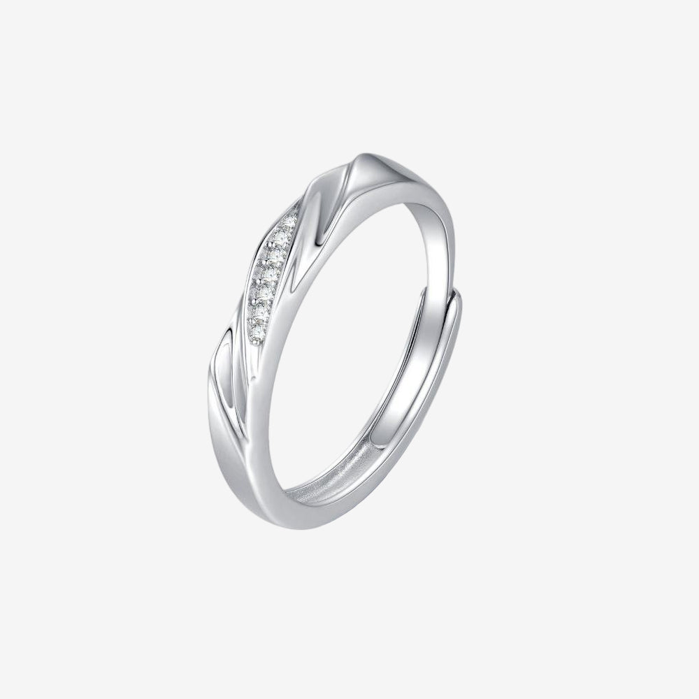 S925 Silver Love Never Fails Couple Rings