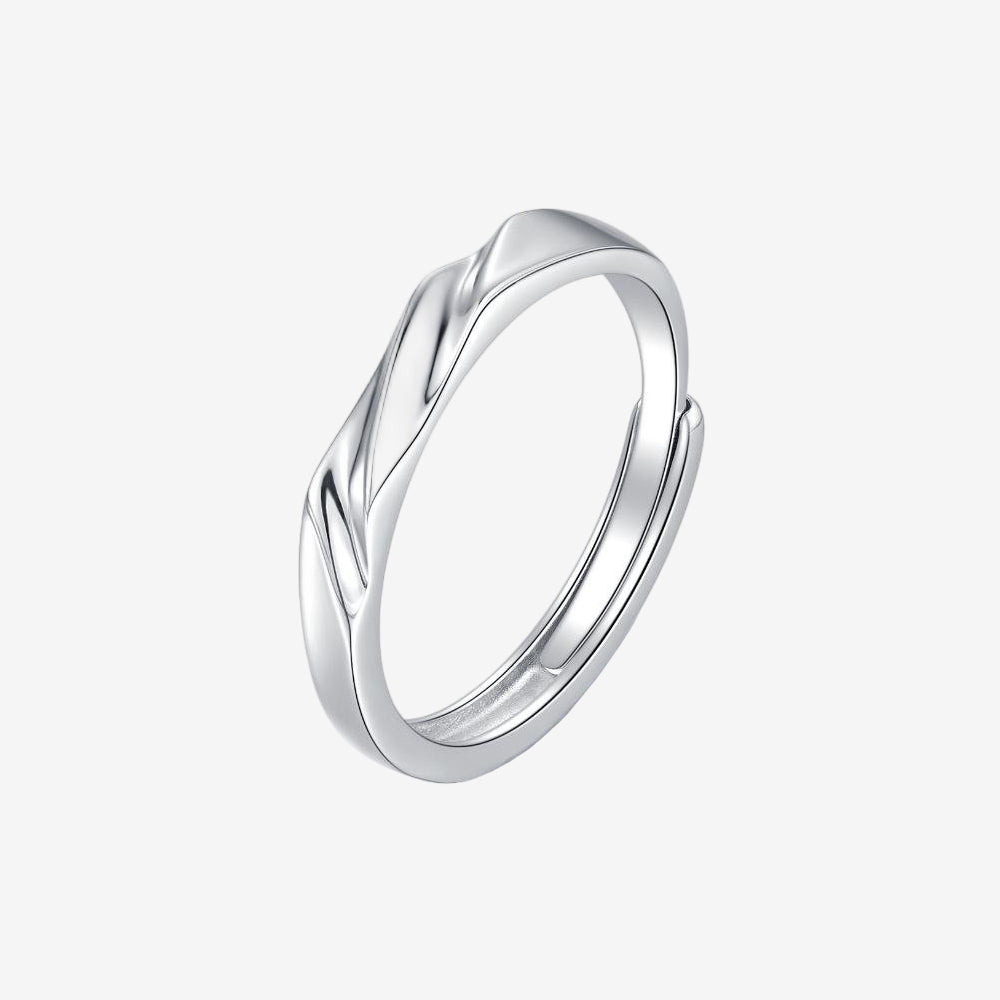 S925 Silver Love Never Fails Couple Rings