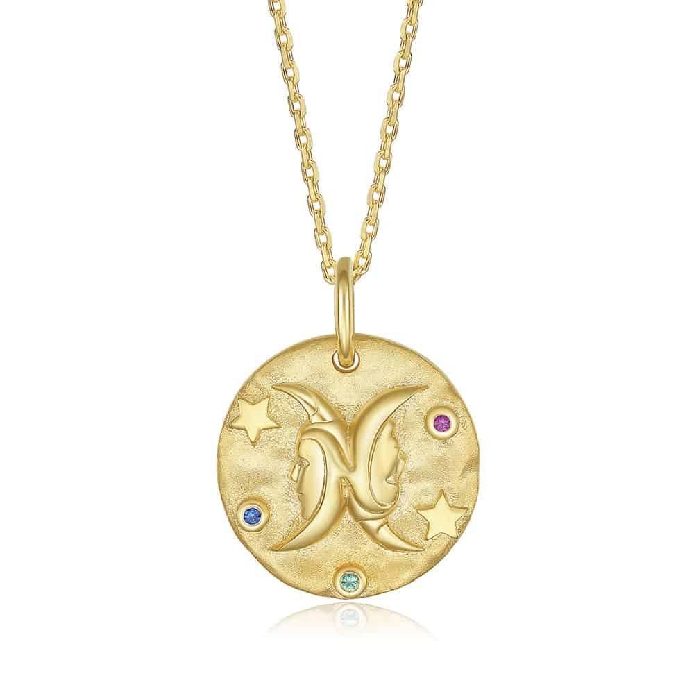 Silver Vintage Zodiac Signs Necklace