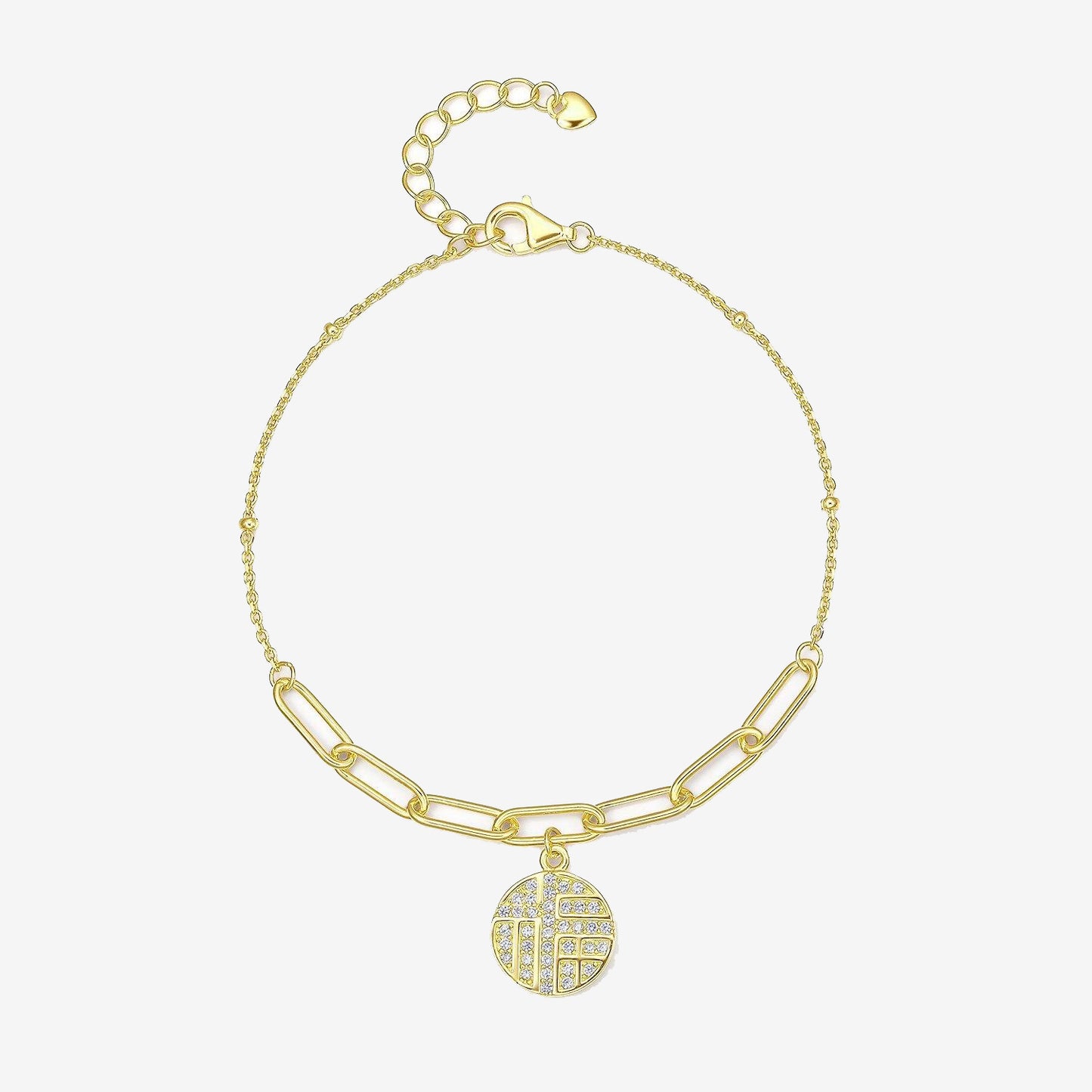 S925 Silver Happiness Fu Tag Bracelet