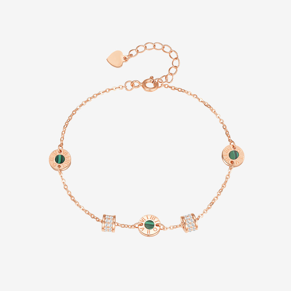 S925 Silver Malachite Onyx Dopamine Small Waist Bracelet