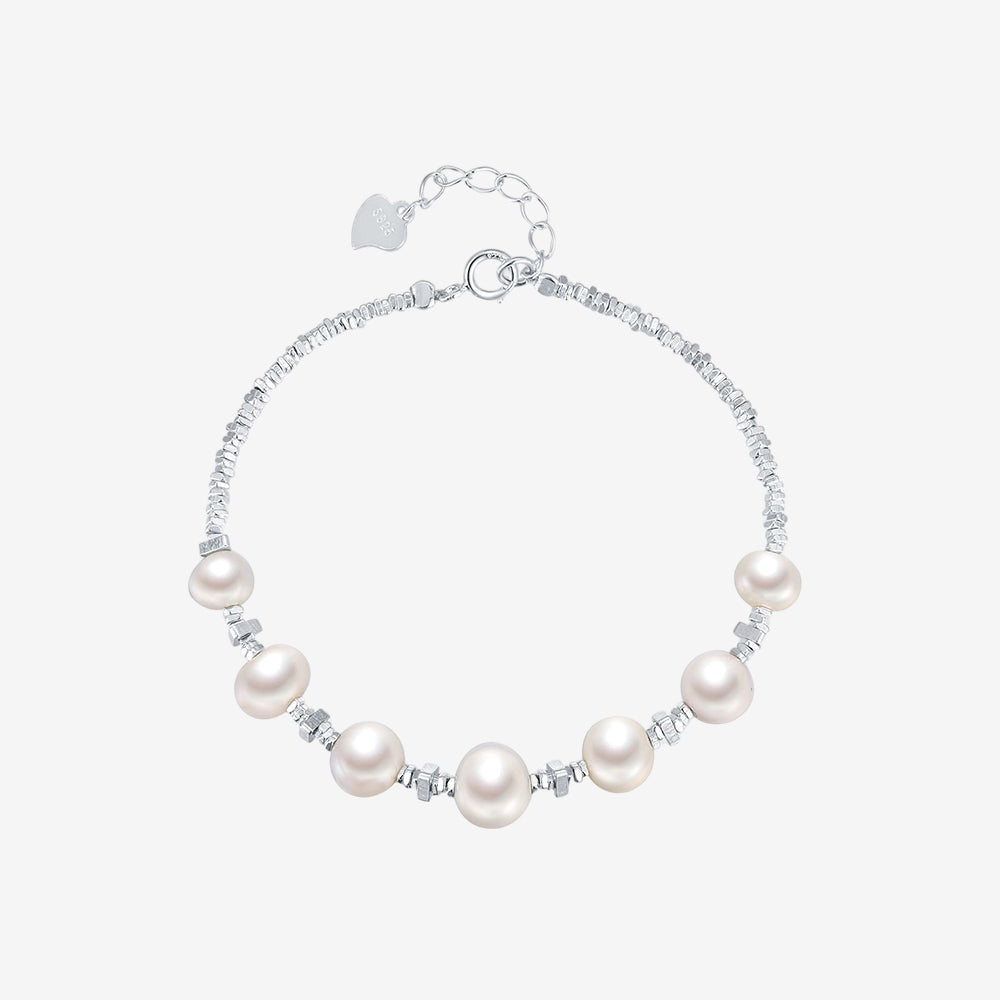 S925 Silver Cubes Pearl Jewelry Set