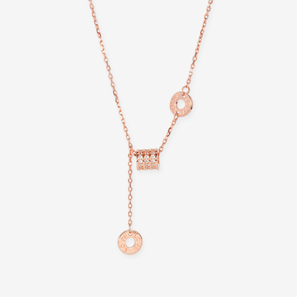 Rose Gold S925 Gold Necklace DAVINA Ladies Kristine Necklace Rose